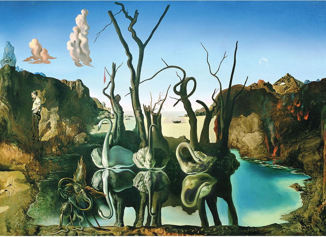 Salvador Dali Swans Reflecting Elephants Jigsaw Puzzle, 1000 Pieces, Multicolour Fine Art Puzzle