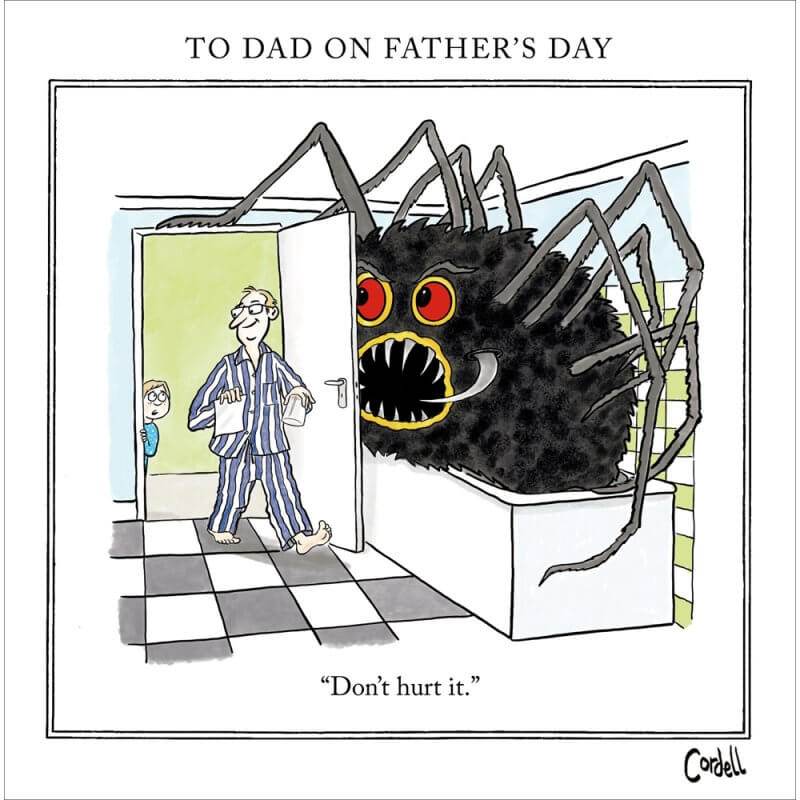 Dont Hurt It Spider Fathers Day Card - House of Cards