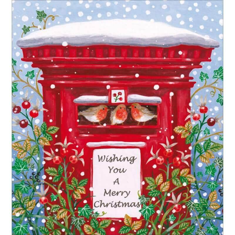 5 Robin Postbox Charity Christmas Cards - House of Cards
