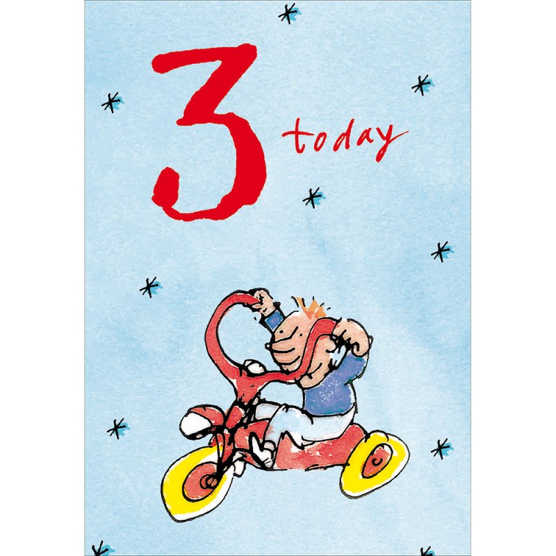 Quentin Blake 3 Today Bike Birthday Card