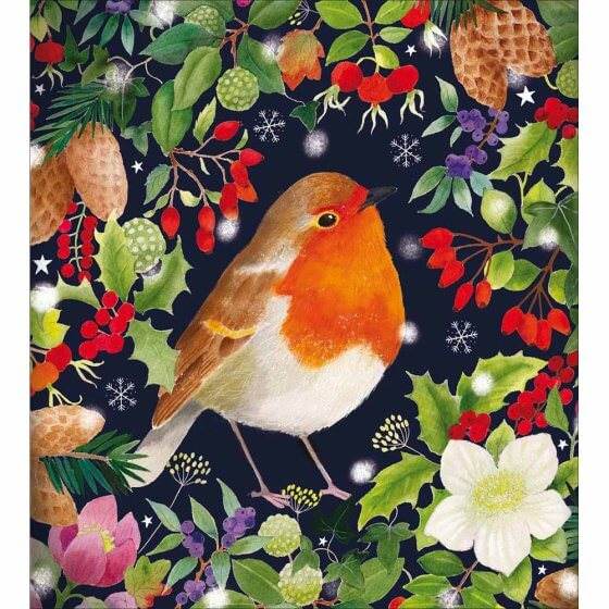 5 Traditional Robin Charity Christmas Cards - House of Cards