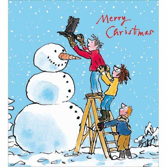 5 Quentin Blake Snowman Charity Christmas Cards - House of Cards