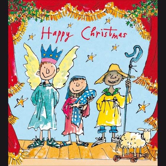 5 Quentin Blake Nativity Charity Christmas Cards - House of Cards