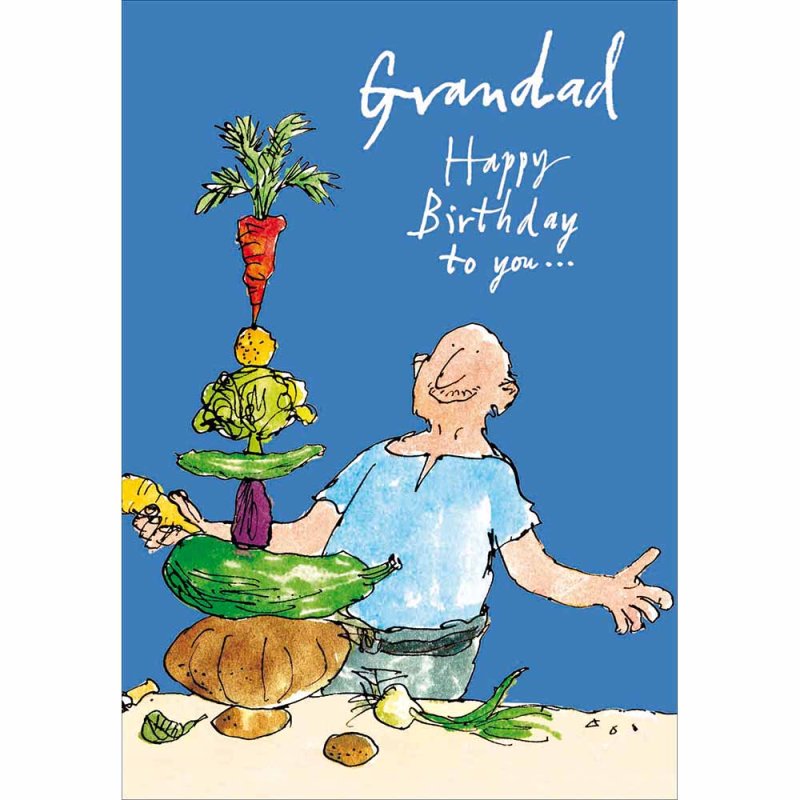 Grandad Vegetables Birthday Card