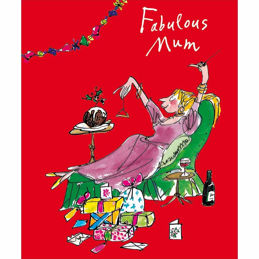 Quentin Blake Fabulous Mum Christmas Card 2025