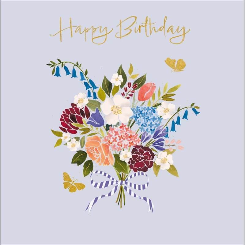 Flowers Bouquet Birthday Card - House of Cards