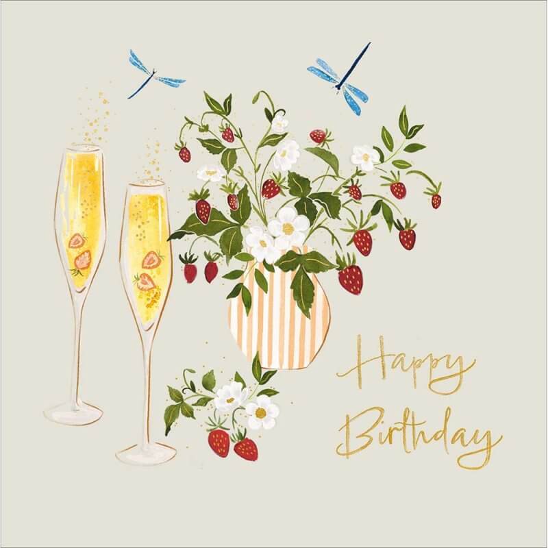 Strawberries Birthday Card - House of Cards