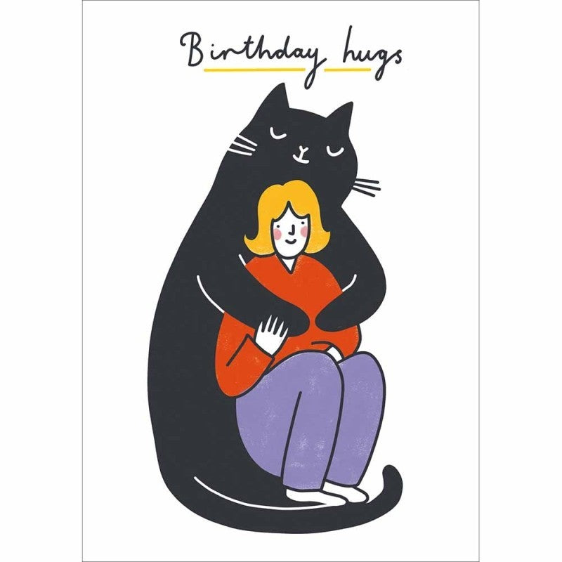 Kitty Kenda Cat Hugs Birthday Card