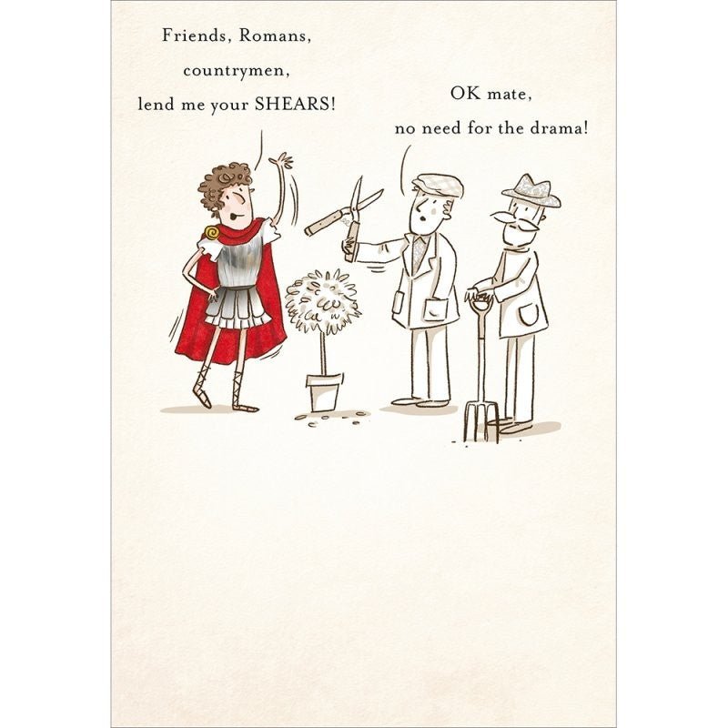 Shakespeare Shears Birthday Card