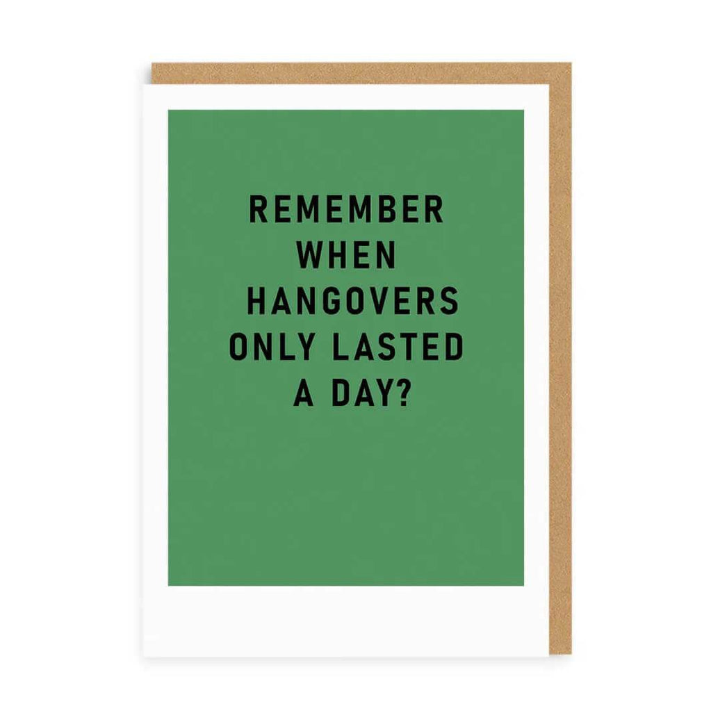Remember Hangovers Greeting Card - House of Cards