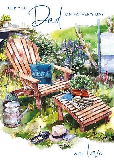 Garden Lounge Chair For Dad Fathers Day Card - House of Cards