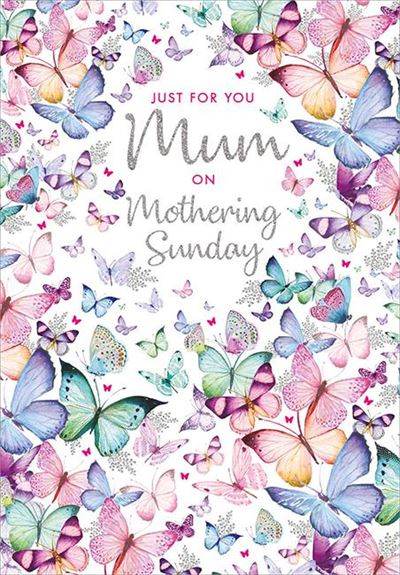 Butterflies Mothering Sunday Card