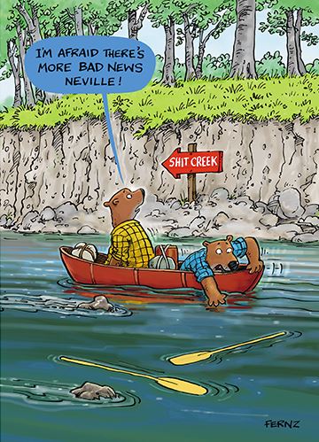 Up The Creek Birthday Card