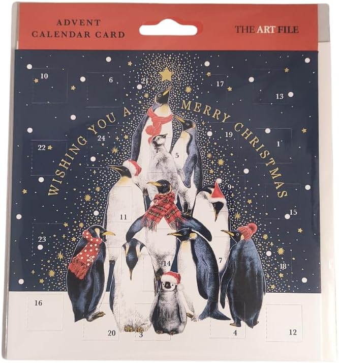 Penguins Advent Calendar Card
