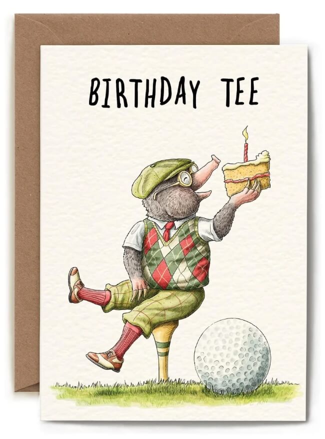 Golf Tee Birthday Card