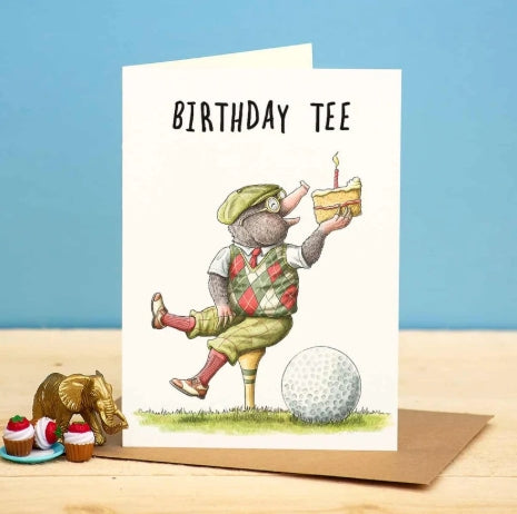 Golf Tee Birthday Card