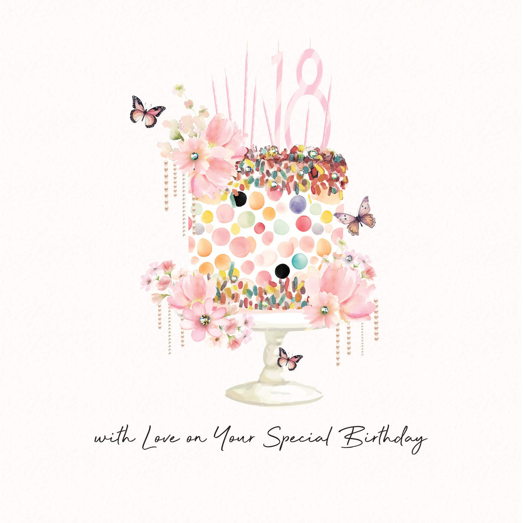 Cake 18th Birthday Card