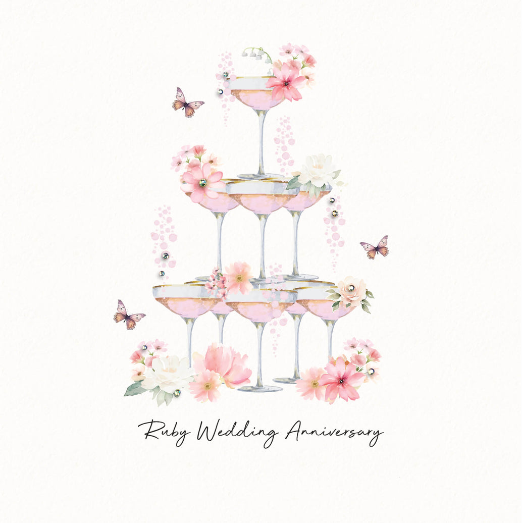 Ruby Wedding Anniversary Card