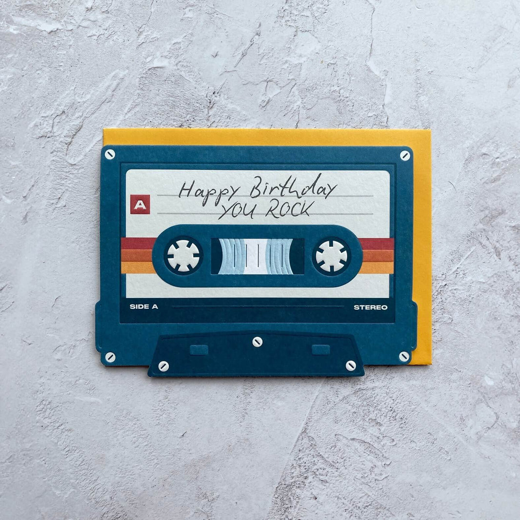 Cassette Die-Cut Birthday Card