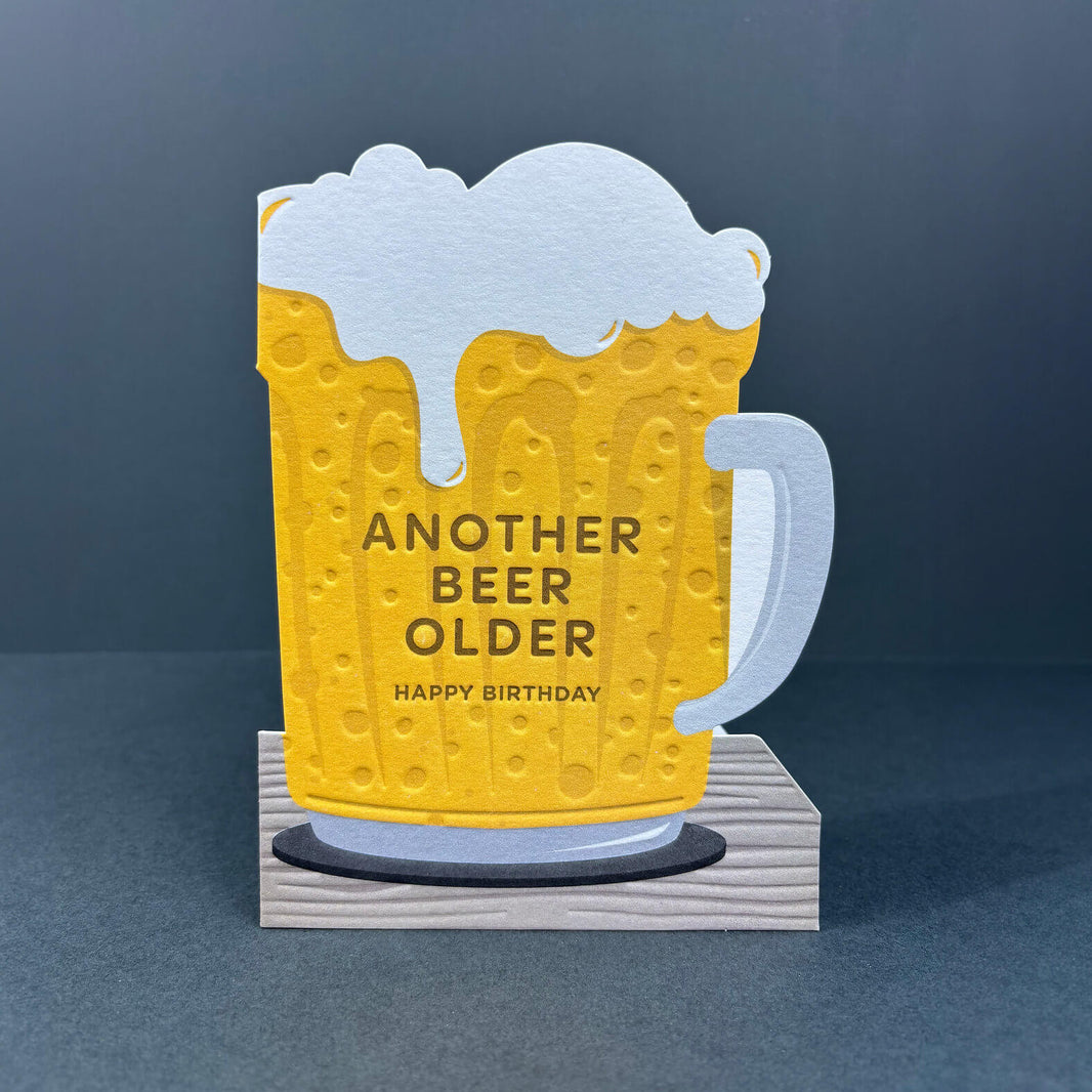 Beer Die-Cut Birthday Card