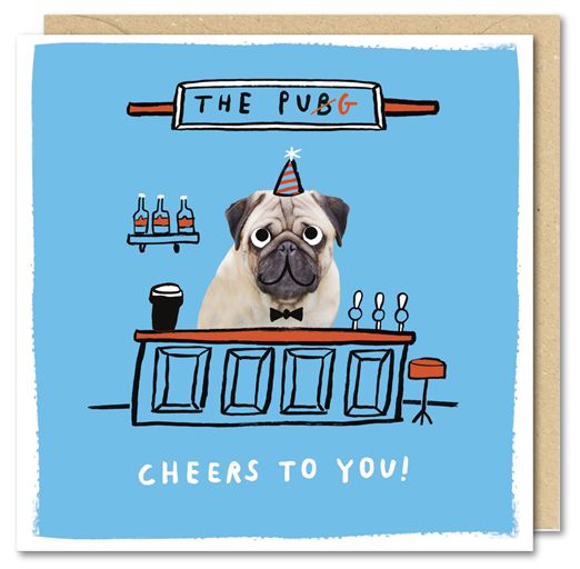 Pug Birthday Card