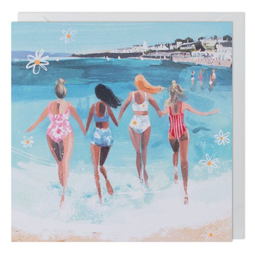 Seaside Swim Greeting Card
