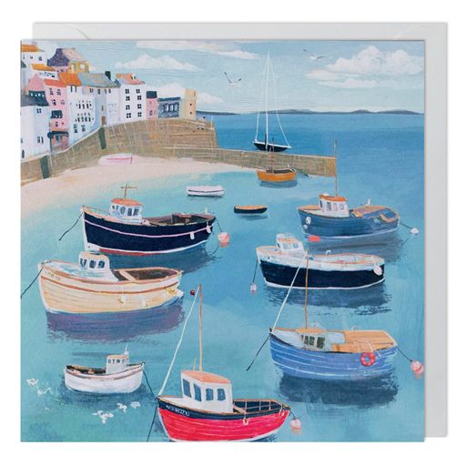 Harbour Boats Greeting Card
