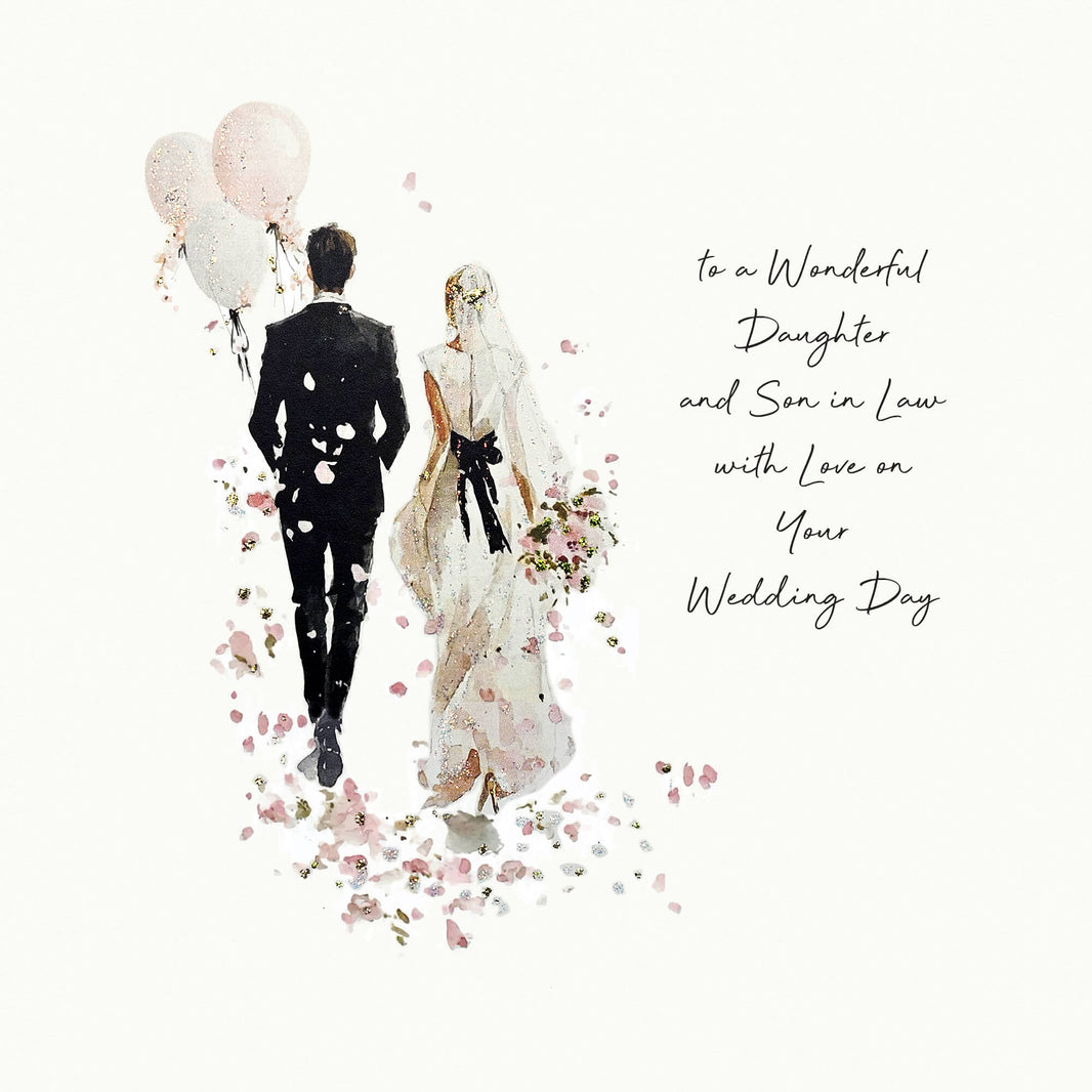 Daughter and Son-in-Law Wedding Card