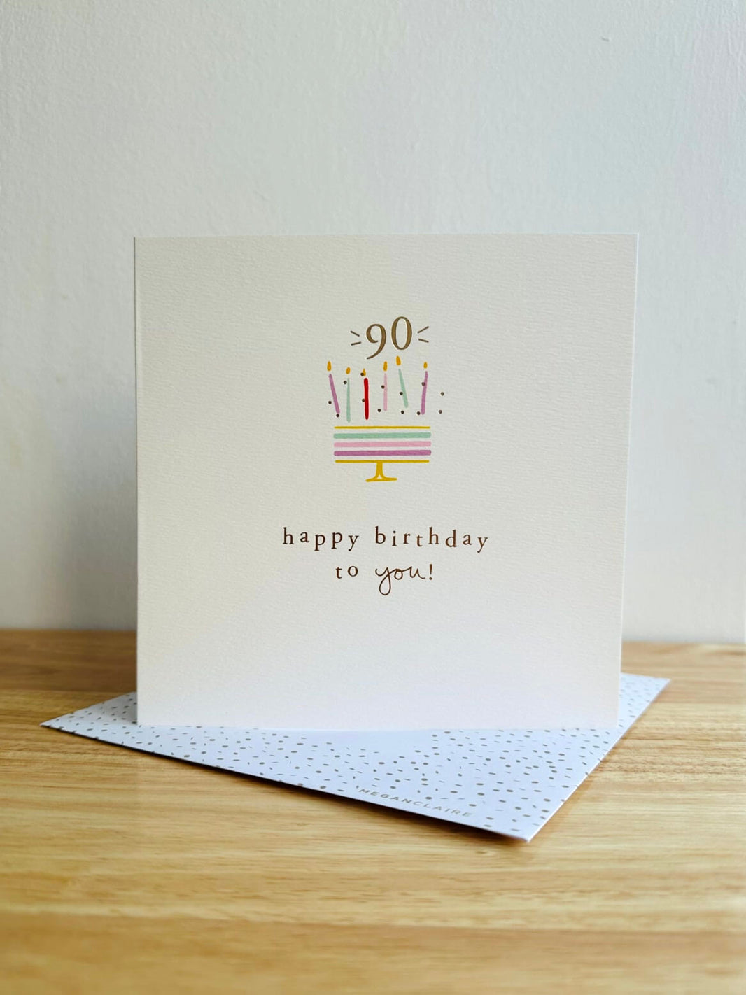 90th Cake Birthday Card