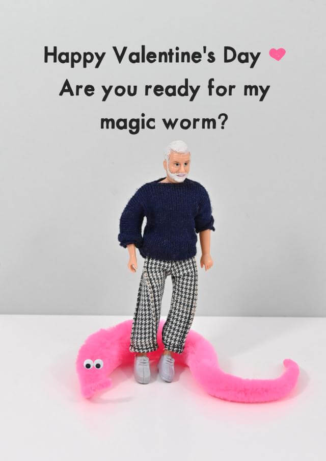 Magic Worm Valentine's Card