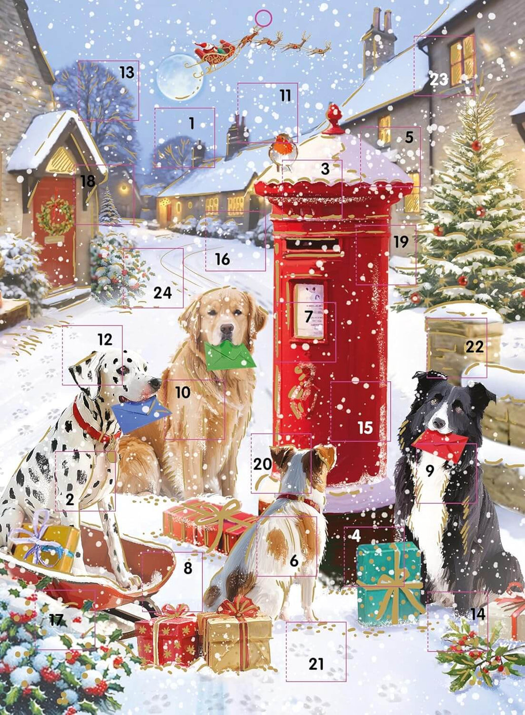 Dogs Postbox Advent Calendar