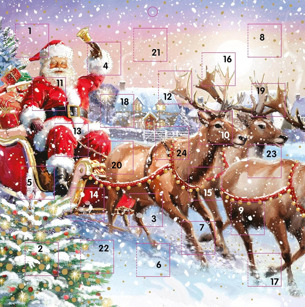 Santa Sleigh Square Advent Calendar