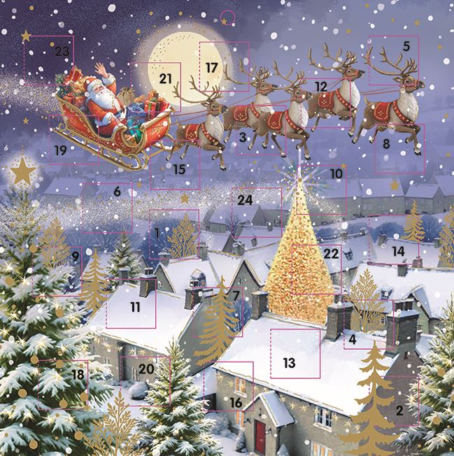 Santa's Sleigh Square Advent Calendar