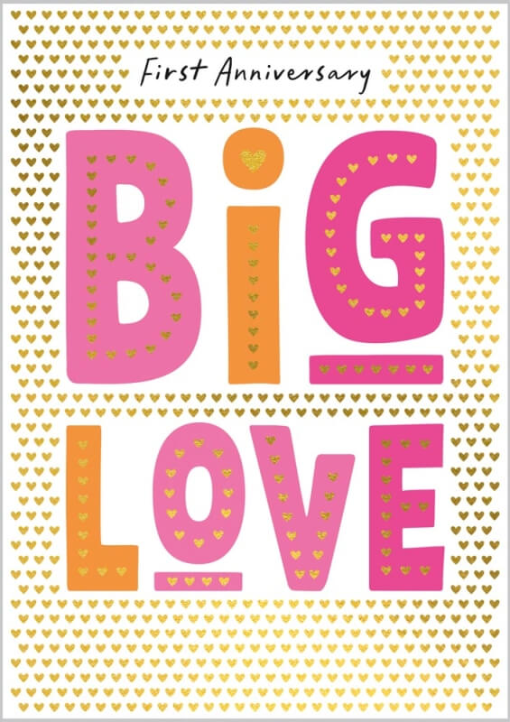 First Anniversary Card