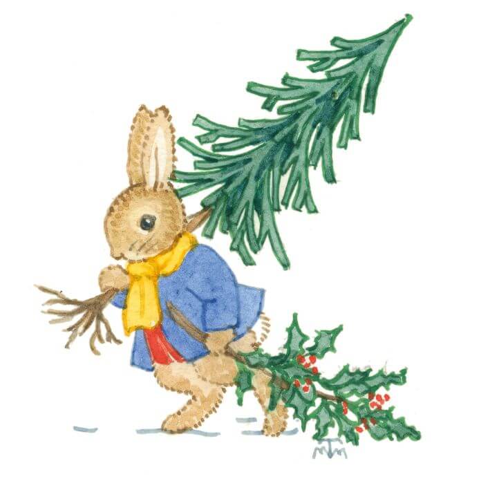 Bringing Home Tree 8 Christmas Cards