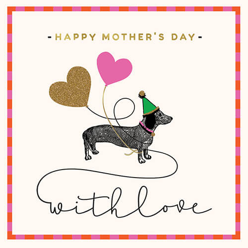 Alice Scott Dachshund Mother's Day Card