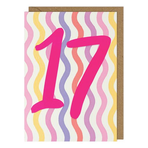 Vibrant 17th Birthday Card