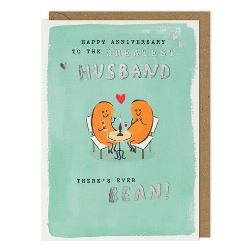 Husband Bean Anniversary Card