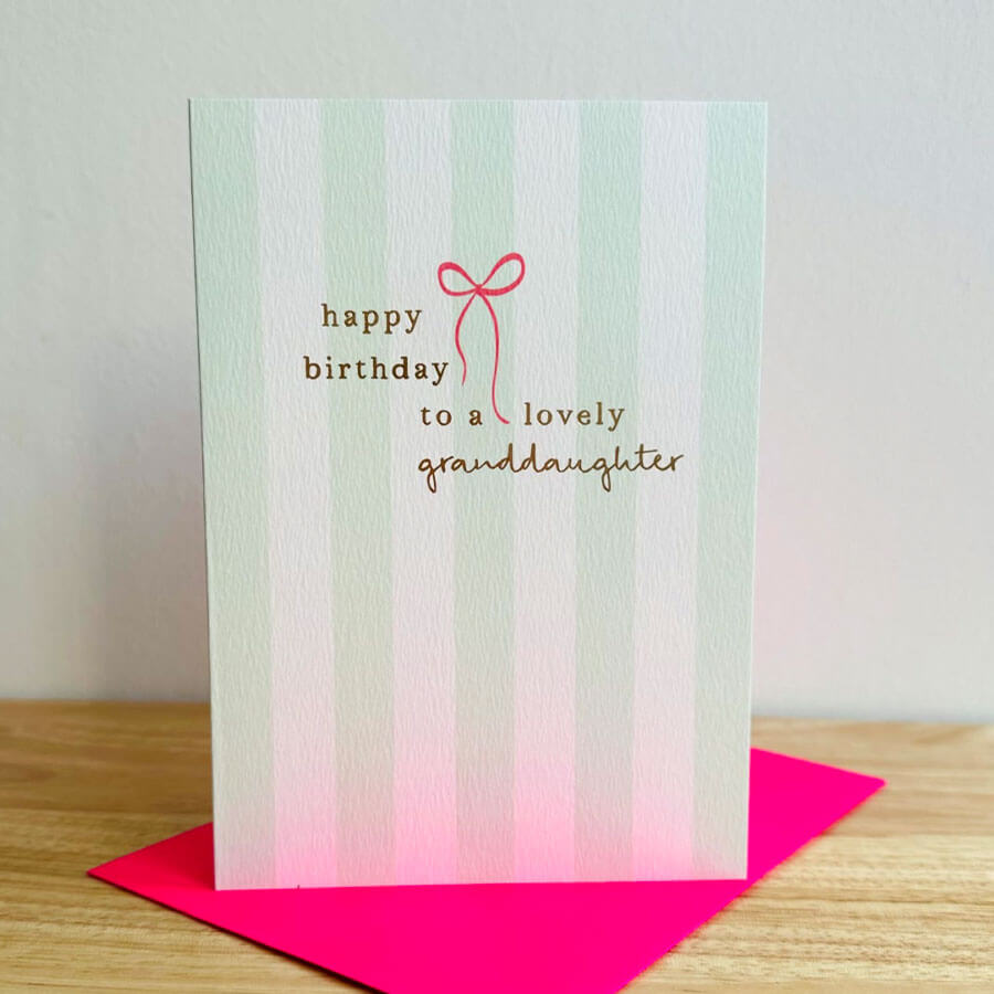 Lovely Granddaughter Birthday Card