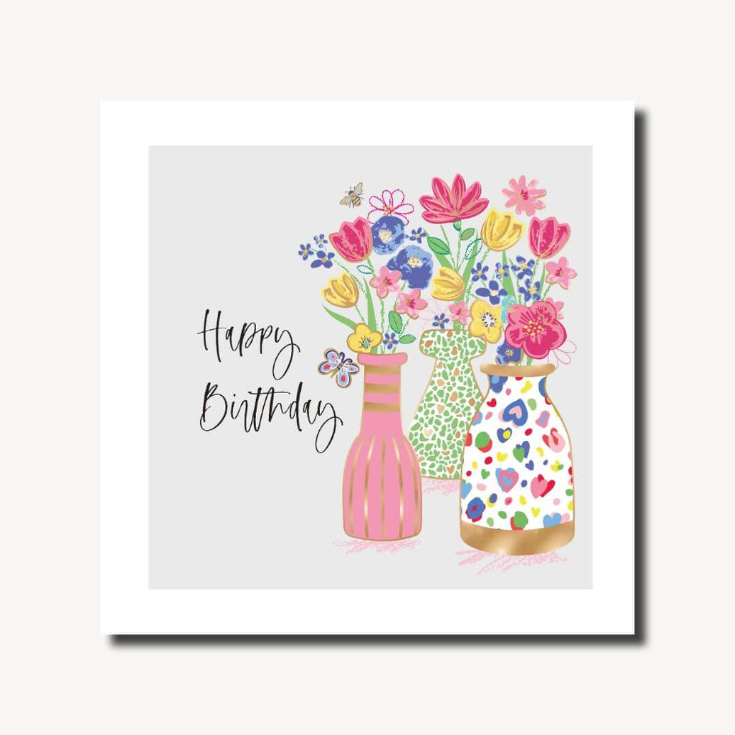 Flower Vase Birthday Card