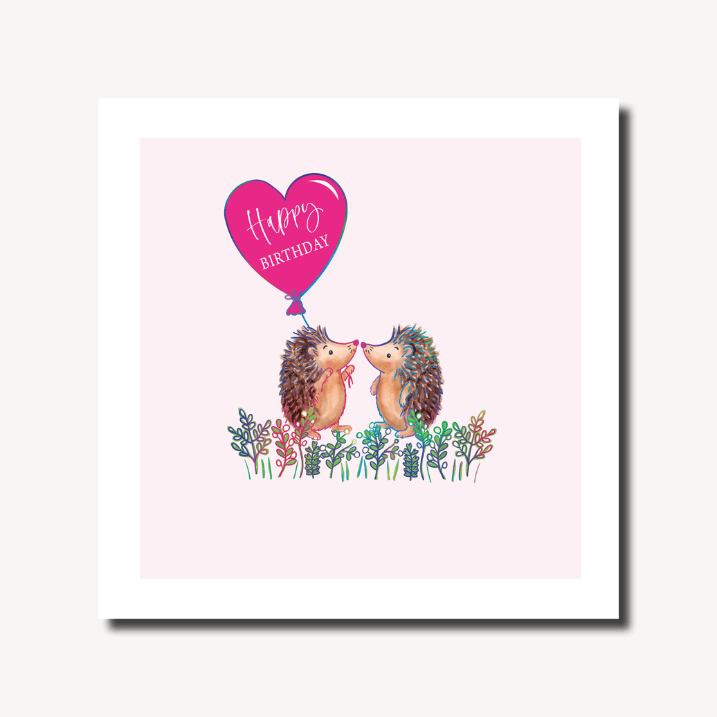 Hedgehogs Birthday Card