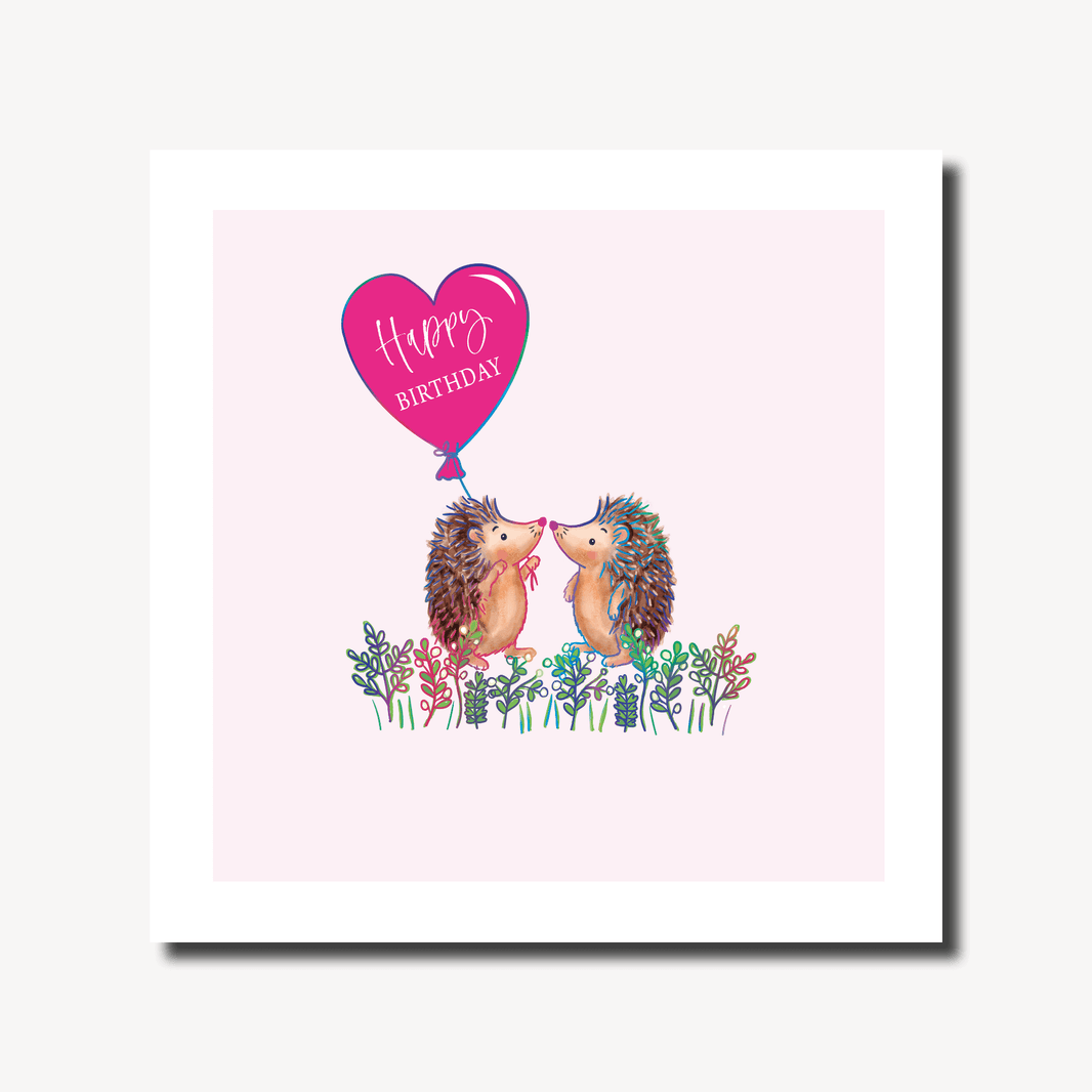 Hedgehogs Birthday Card