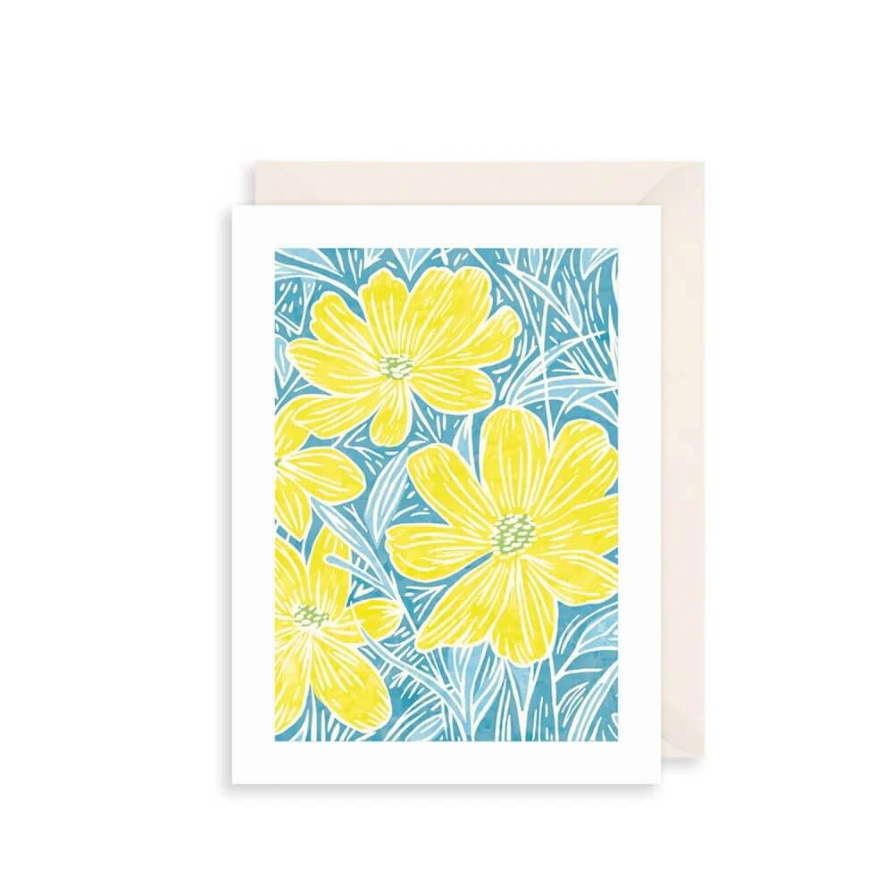 Yellow Flower Birthday Card