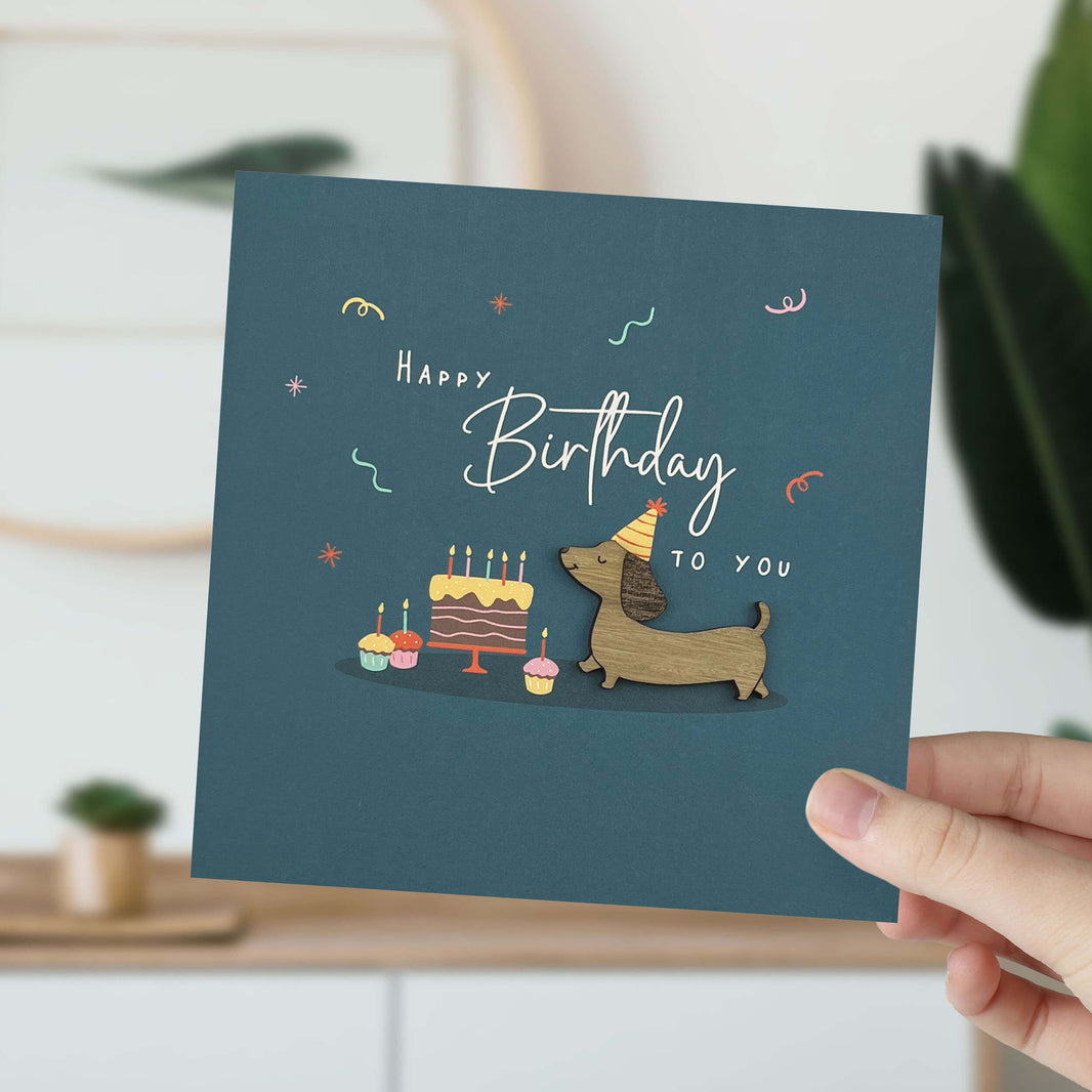 Sausage Dog Birthday Card