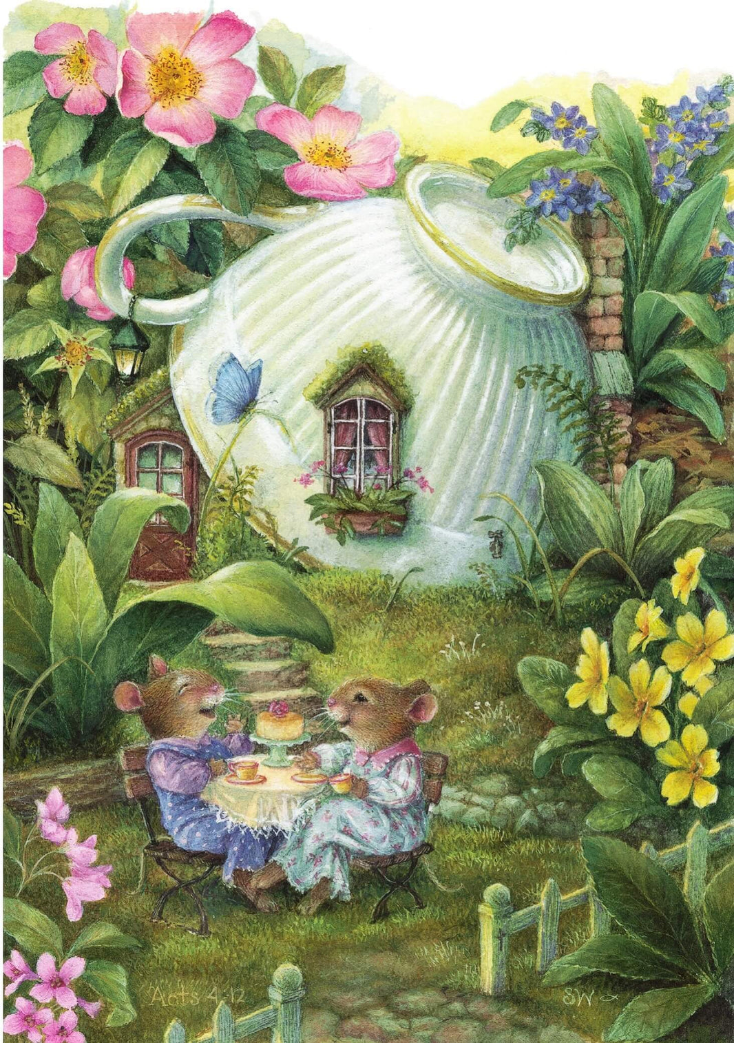 Teacup Cottage Birthday Card