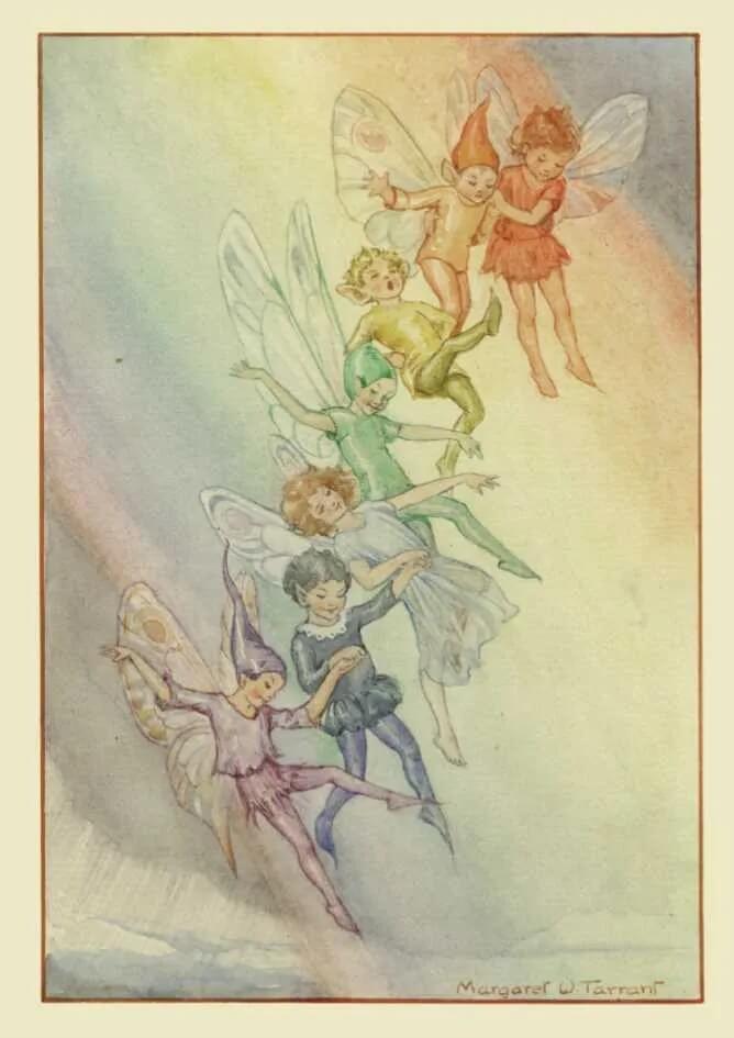 Rainbow Fairies Birthday Card