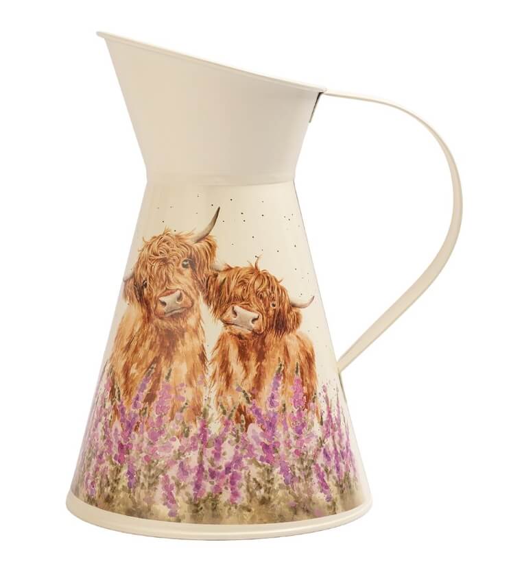 Highland Cow Flower Jug