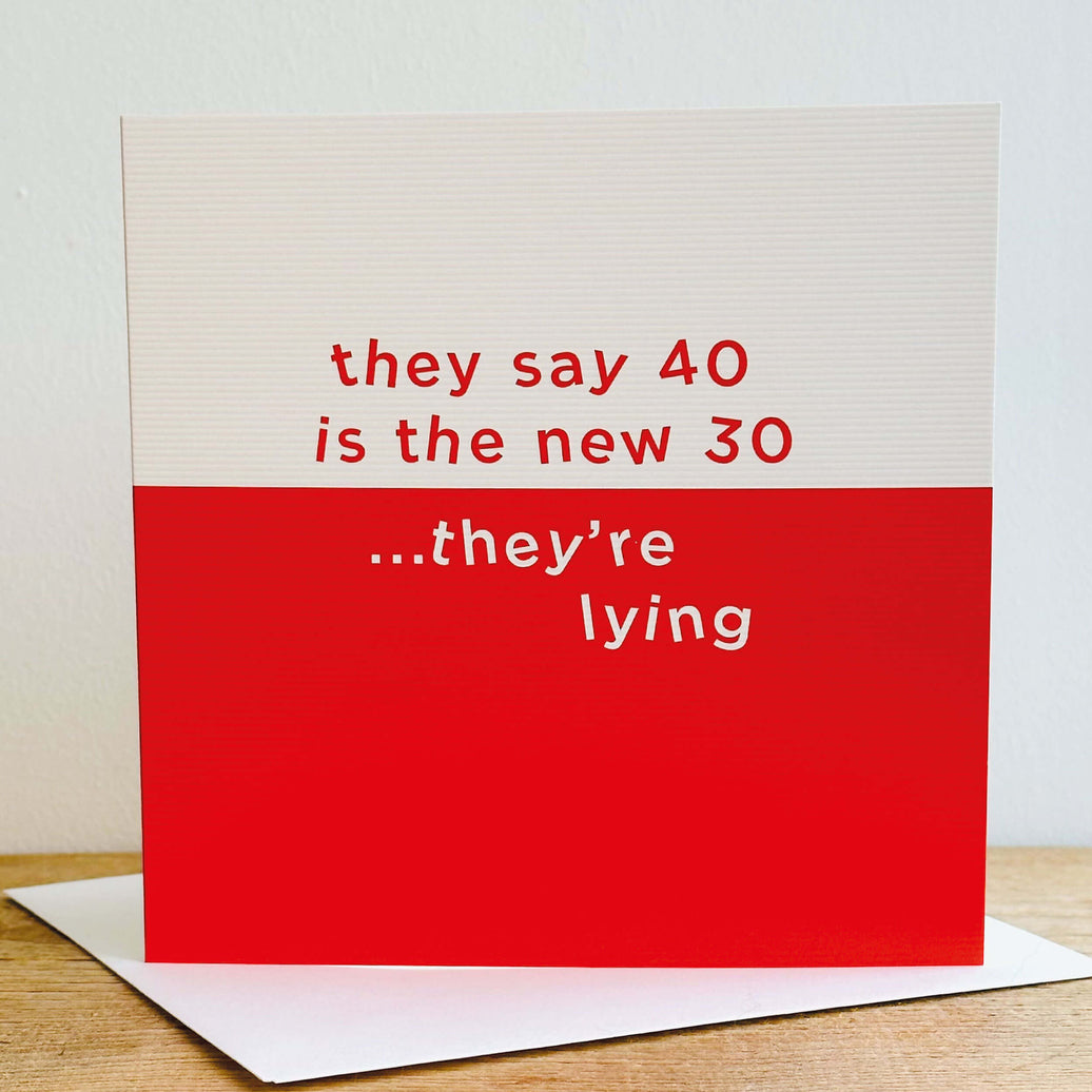 40 is new 30 40th Birthday Card