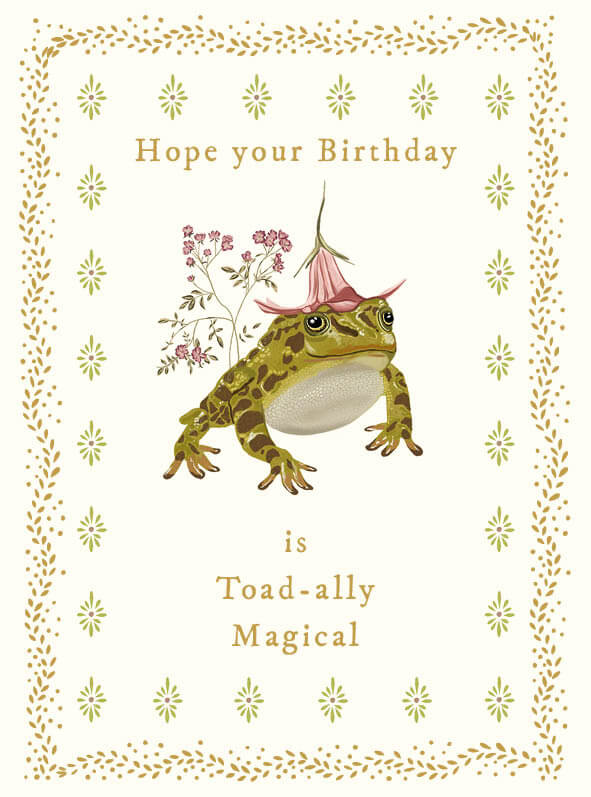 Ivy Toad Birthday Card