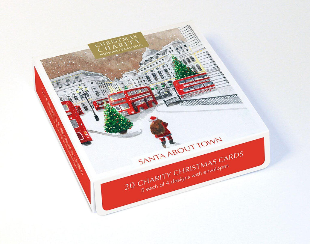 Santa About Town Box Christmas Cards